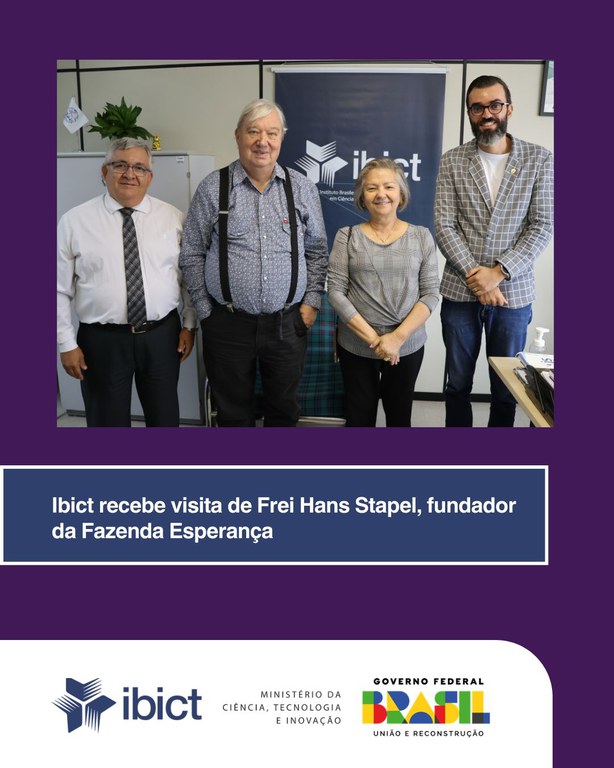 Ibict recebe visita de Frei Hans Stapel, fundador da Fazenda Esperança