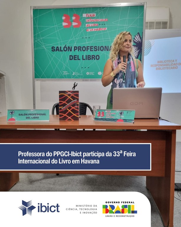 Professora do PPGCI-Ibict participa da 33ª Feira Internacional do Livro em Havana