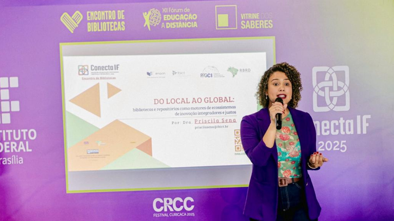 IMG - Ibict participa do Encontro de Bibliotecas no ConectaIF 2025 com palestra sobre bibliotecas e repositórios
