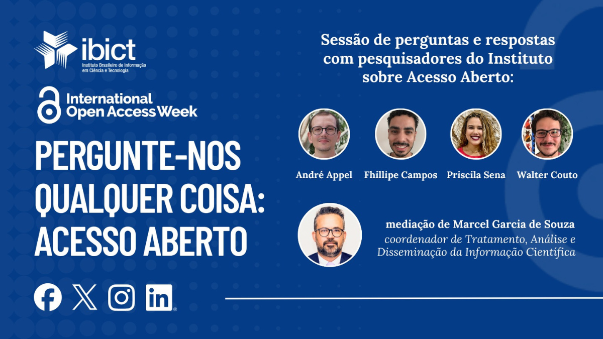 IMG- Ibict promove live com seção de pergunta e respostas sobre Acesso Aberto