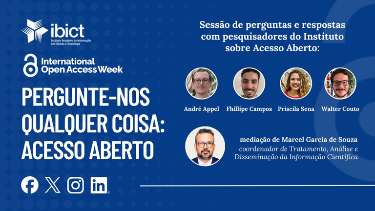 IMG- Ibict promove live com seção de pergunta e respostas sobre Acesso Aberto