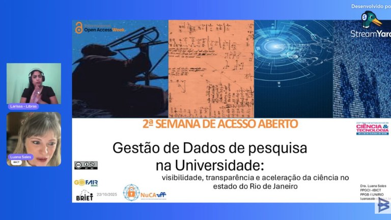 O Ibict marcou presença na 2ª Semana do Acesso Aberto da UFF, reforçando o compromisso com a gestão de dados de pesquisa e a Ciência Aberta.