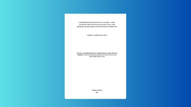IMG -  Sugestão de Leitura: “Justiça Informacional como prática de Ciência Aberta: uma análise das revistas científicas do diretório Miguilim”
