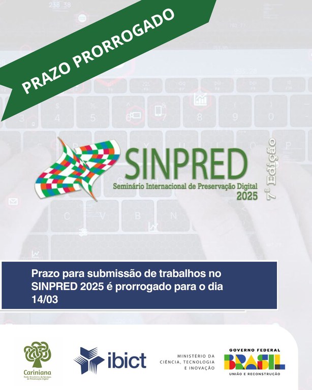 Prazo para submissão de trabalhos no SINPRED 2025 é prorrogado para o dia 14/03