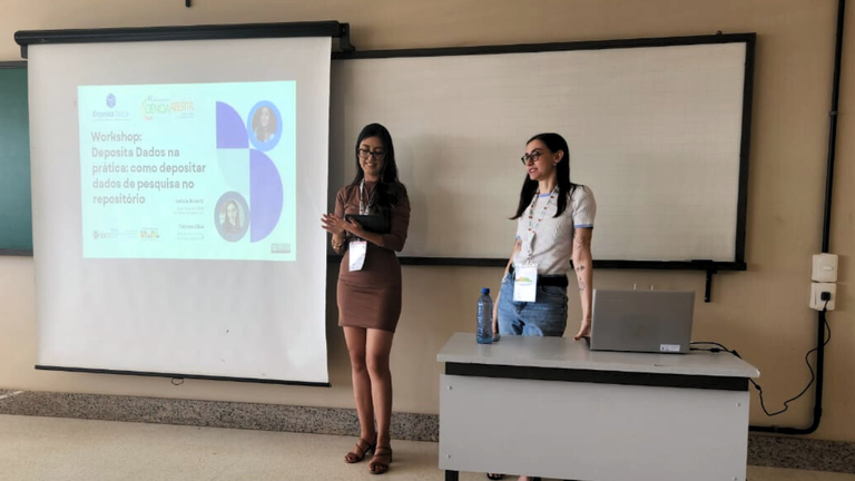 IMG -  Workshop abordou como depositar dados de pesquisa no repositório Deposita Dados