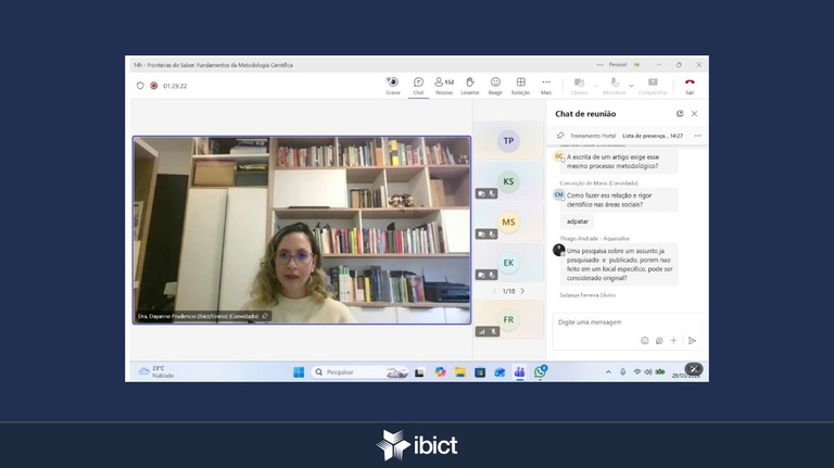 Pesquisadora da Enacin-Ibict ministra treinamento no Programa Fronteiras do Saber da Capes