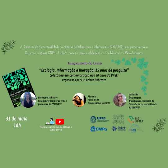 IMG- Live de lançamento da coletânea “Ecologia, Informação e Inovação: 15 anos de pesquisa”