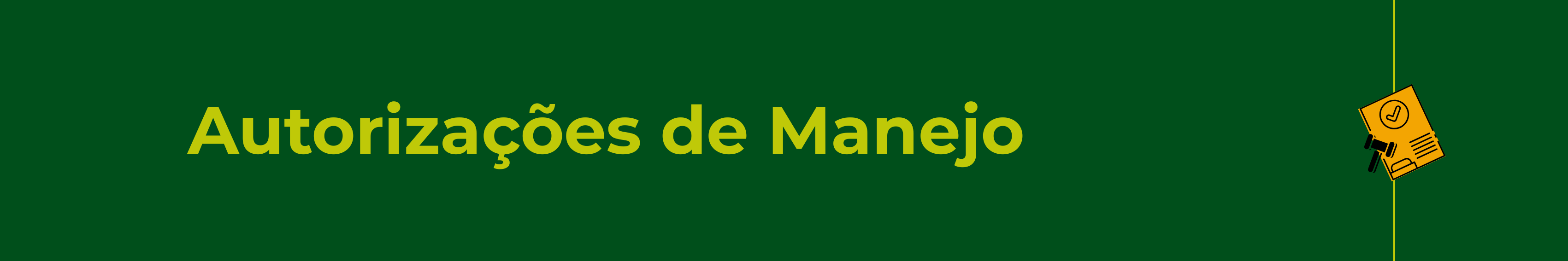 Capa de Autorizações de Manejo