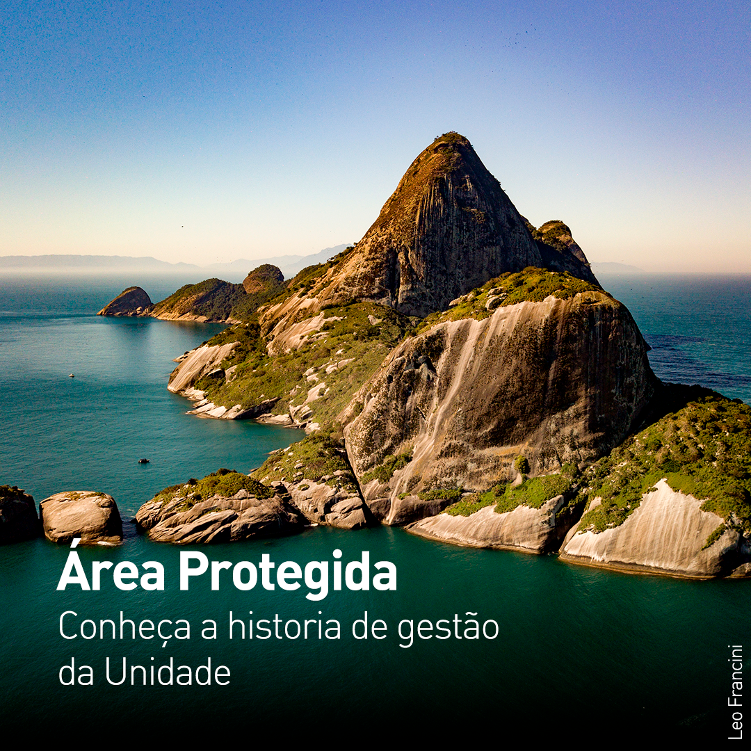 Foto traseira da ilha principal do Arquipélago de Alcatrazes