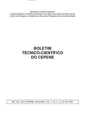 Boletim Técnico-científico do CEPENE/ICMBio No 15.