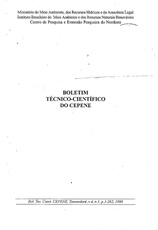 Capa Boletim Técnico-científico do Cepene/ICMBio.