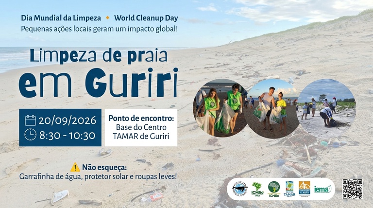 Convite para limpeza de praias de Guriri/ES
