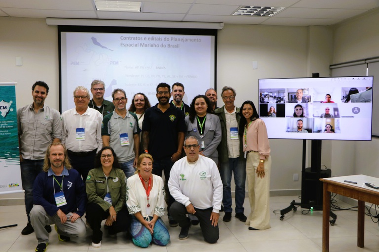 Institutições participantes da reunião sobre Planejamento Espacial Marinho do Brasil.