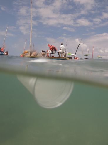 Lixo e turismo. Impactos a ambientes coralíneos. (Claudio Sampaio/UFAL)
