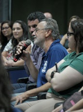 Joca Thomé, coordenador do Centro TAMAR/ICMBio em aula inaugural do mestrado profisisonal em Economia Azul do IFES Piúma ES.