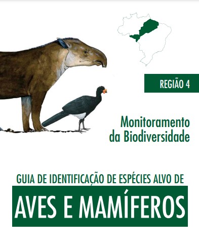Imagem de uma anta e uma ave e o mapa do Brasil com parte da região norte l em destaque