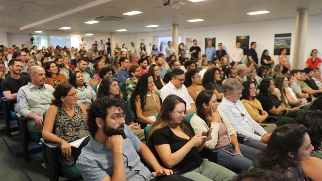 O auditório Rômulo Mello lotou na oportunidade - Foto: Geylson Paiva/ICMBio