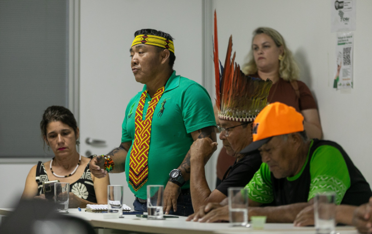 Diversas reuniões foram realizadas entre o Instituto Chico Mendes e povos indígenas que participaram do Acampamento Terra Livre, em defesa dos direitos dos povos originários em Brasília (DF)