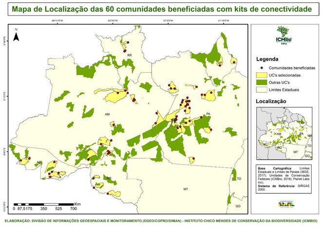 Localização das Comunidades Selecionadas