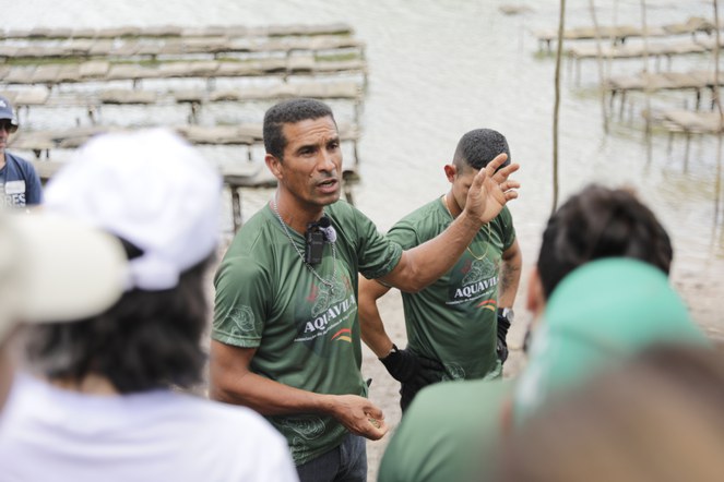 José Galvão detalha o trabalho de manejo - Geylson Paiva/ICMBio 