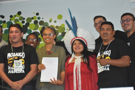 Ministras Marina Silva e Sônia Guajajara junto a representantes do Mosaico - Foto: Acervo