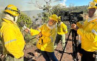 Parque Nacional de Brasília oferece capacitação em combates e prevenção a incêndios florestais para jornalistas