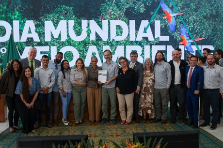 Equipe do Instituto Chico Mendes na cerimônia do Dia Mundial do Meio Ambiente - Foto: Felipe Werneck