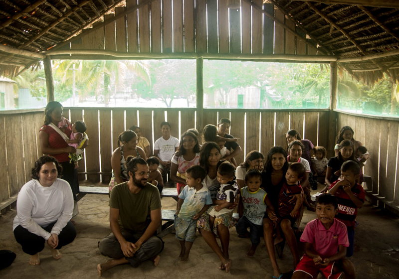 Visita à aldeia da Terra Indígena Munduruku, vizinha da Flona (Foto: Lucas Magnin)