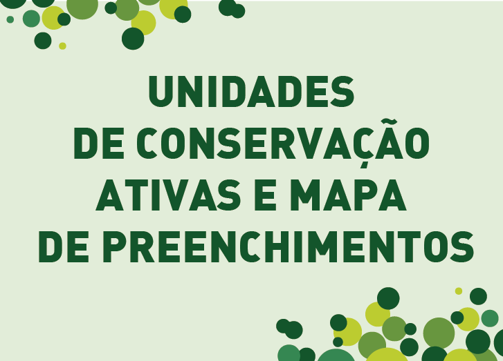 UNIDADES DE CONSERVAÇÃO ATIVAS E MAPA DE PREENCHIMENTOS