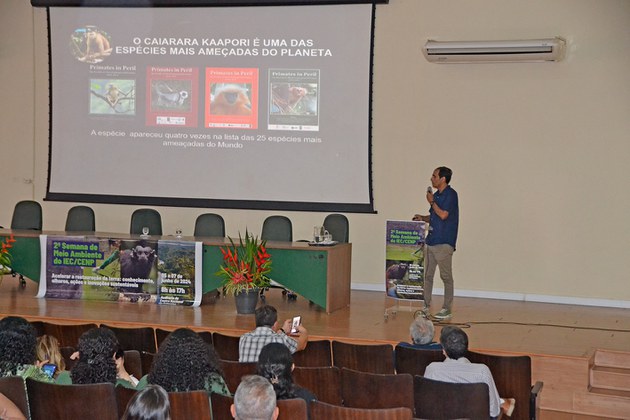 Klebson Demellas,do CENP, destacou a importância da conservação do macaco Caiarara Kaapori