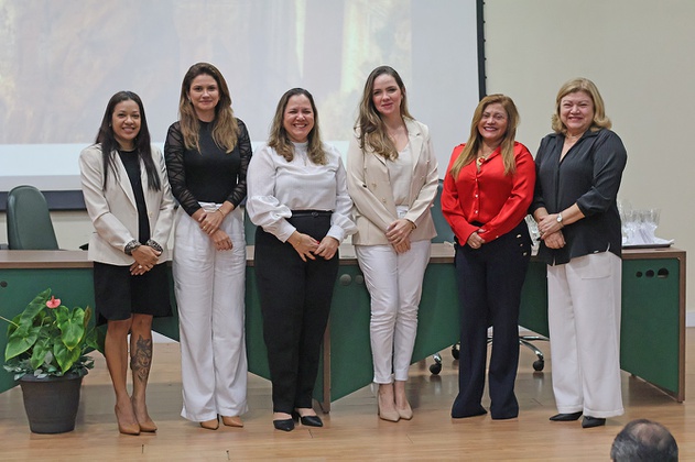 Fernanda Sagica (SEEIC),  Aline Imbeloni (CENP), Lívia Caricio (IEC), Liliane Carneiro (RMEDVET),Rosiana Nobre (SESPA) e Margareth Braun (DGTES)