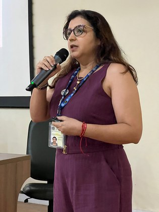 Giselle Rachid, assessora técnica especializada da Direção, falou sobre cooperação internacional