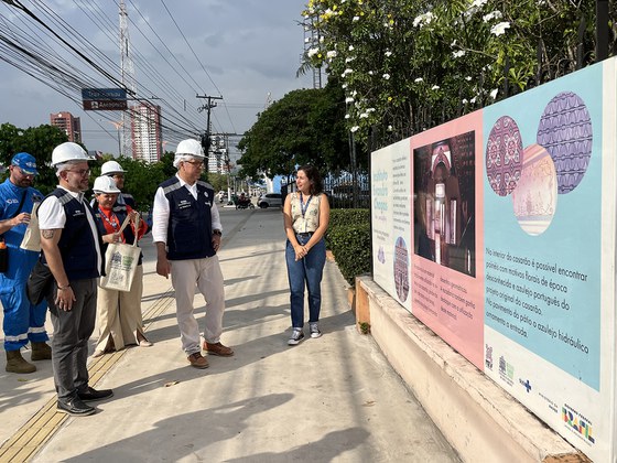 Clarissa Santos, servidora do Museu, explicou sobre as exposições que farão parte da nova estrutura museal