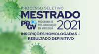 PPGV/IEC homologa definitivamente as inscrições para a seleção do Mestrado – Chamada Pública 06/2020 PPGV/IEC homologa definitivamente as inscrições para a seleção do Mestrado – Chamada Pública 06/2020