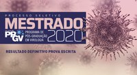 RESULTADO DEFINITIVO DA PROVA ESCRITA – PPGV 2020