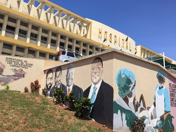 Hospital Central de Maputo, Moçambique, que presta atendimento a pacientes de câncer no país.