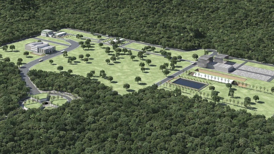 Delegação do setor nuclear chinês realiza visita técnica ao IEN/CNEN 2 Planta do que será o Centena