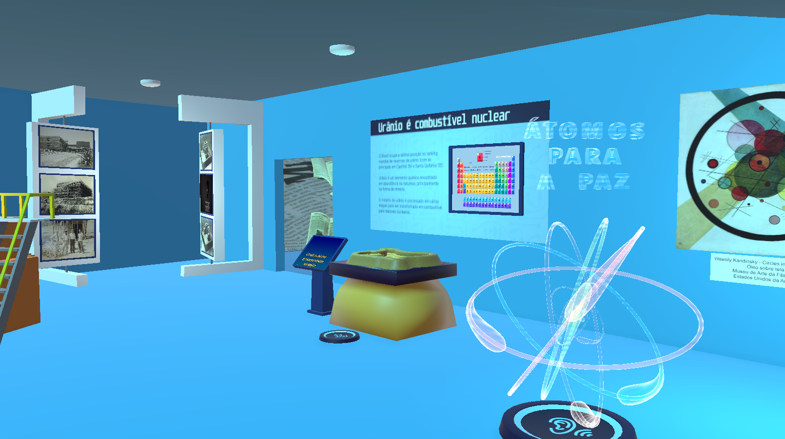 Exposição do Reator Argonauta dentro da Cidade Virtual da Ciência