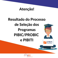 Resultado do Processo de Seleção dos Programas PIBIC/PROBIC e PIBITI