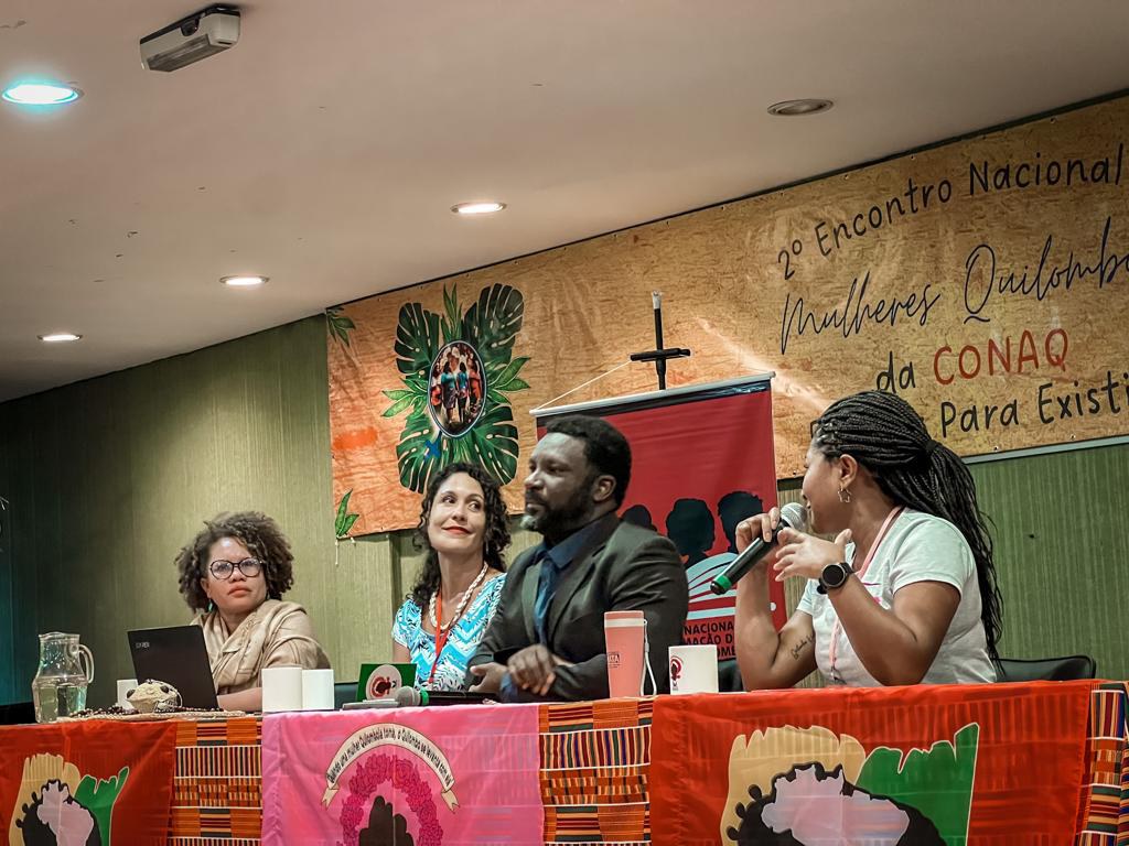 Durante o encontro, o Secretário Ronaldo Santos compartilhou os compromissos do Ministério da Igualdade Racial com as Mulheres Quilombolas.