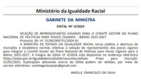 Estão abertas as inscrições para a seleção do Comitê Gestor do Plano Nacional de Políticas para Povos Ciganos