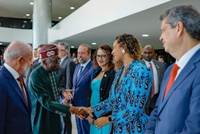 Ministra Anielle Franco participa, ao lado do presidente Lula, de recepção do presidente da Nigéria, Bola Tinubu