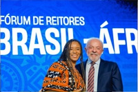 Ministra Rachel Barros discursa sobre o fortalecimento da cooperação acadêmica, científica e tecnológica no 1º Fórum de Reitores Brasil-África