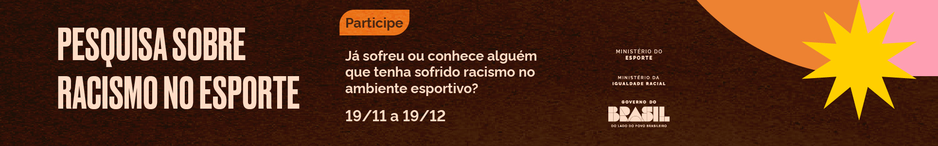 Imagem defundo marrom descrevendo prazo da pesquisa