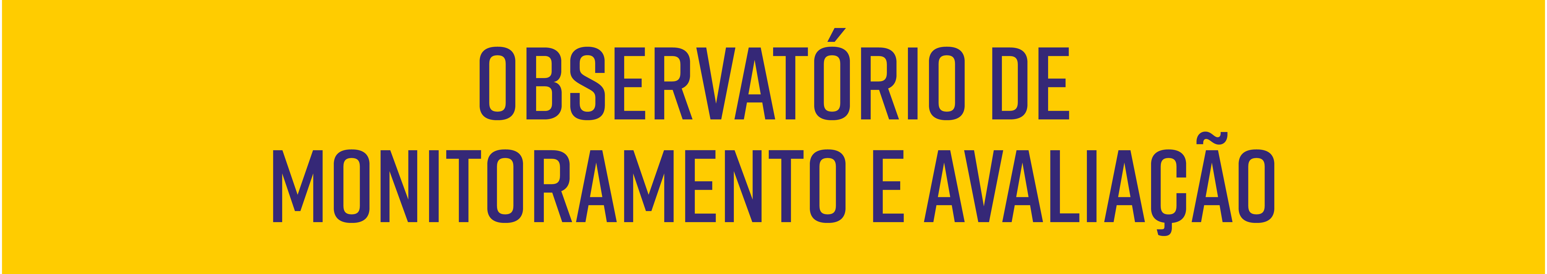 Banner Observatório de Monitoramento e Avaliação