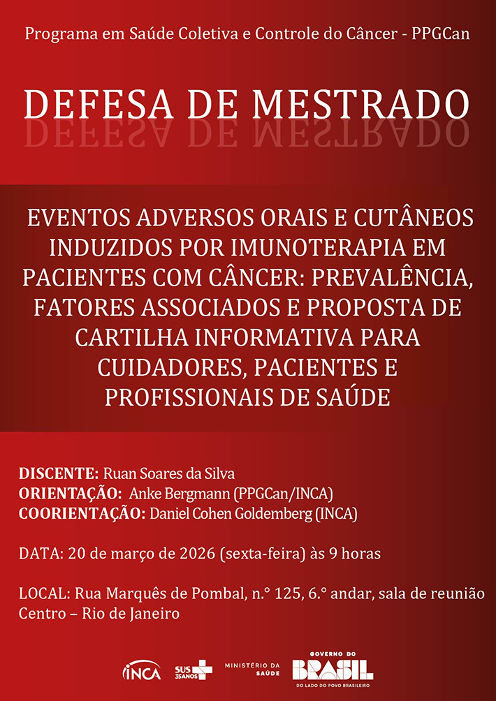 Cartaz de Defesa do PPGCan do discente Ruan Soares da Silva