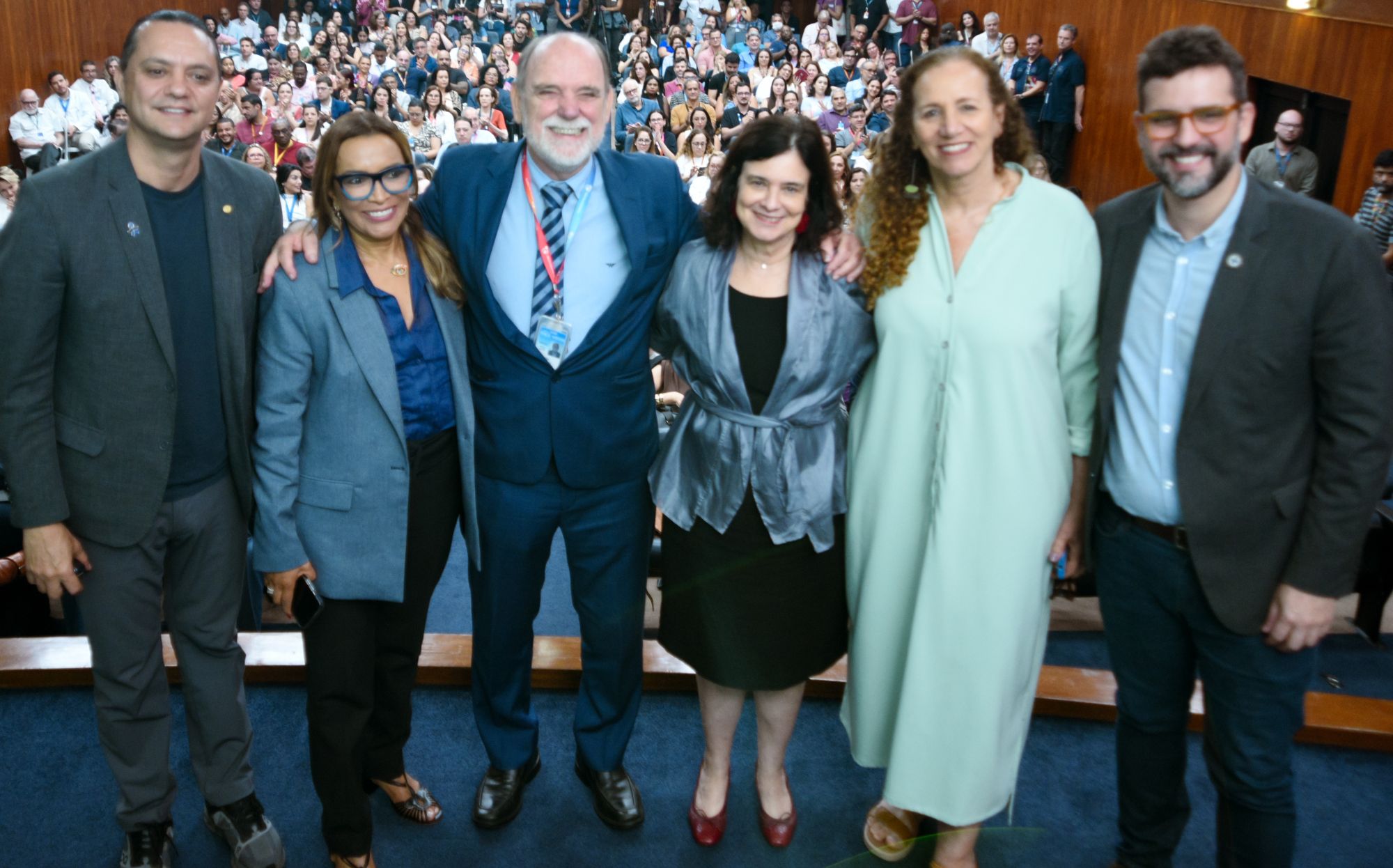 Weliton Prado, Marlene Oliveira, Roberto Gil, Nísia Trindade, Jandira Feghali, Rodrigo Oliveira. Foto: Igor Matos