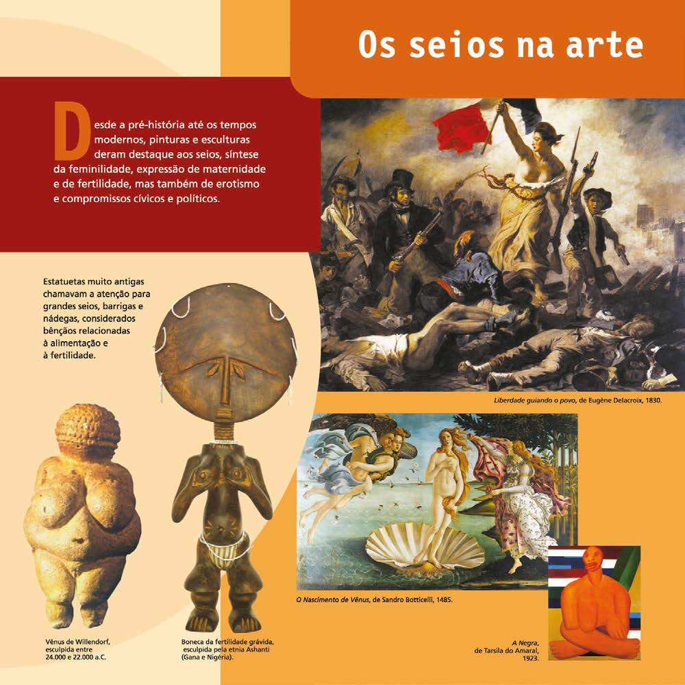 Desde a pré-história até os tempos modernos, pinturas e esculturas deram destaque aos seios.