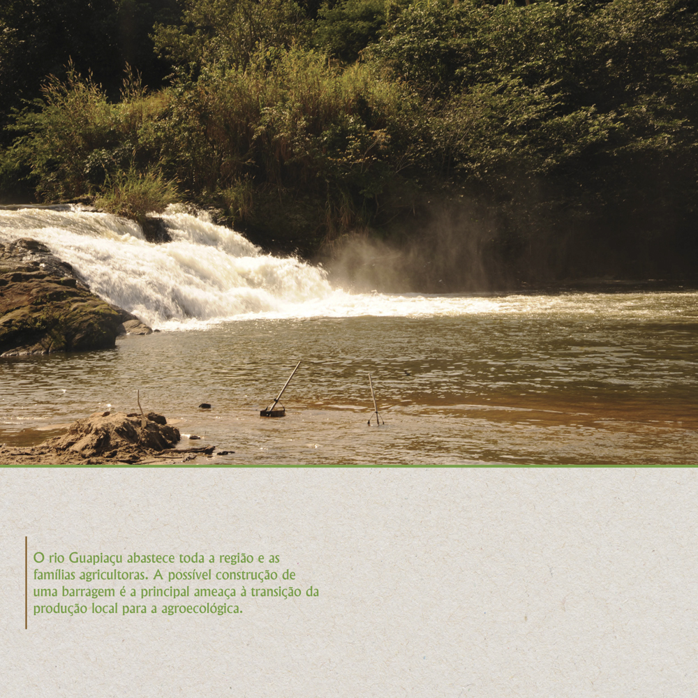 O rio abastece toda a região e as famílias agricultoras.