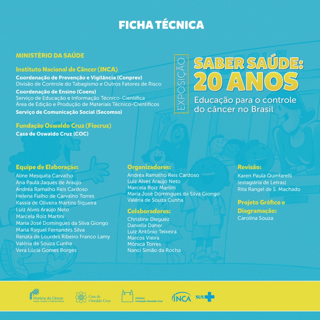 Ficha Técnica da Exposição Saber Saúde: 20 anos - Painel 20